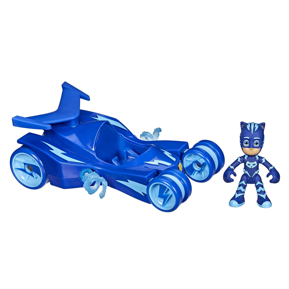 PJ Masks catboy Deluxe Vehicle Preschool Toy  cat-car Toy with Spinnin