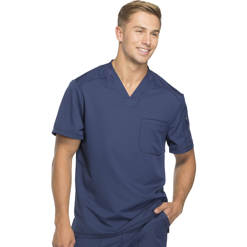 Dickies Dynamix Scrubs for Men  Athletic-Inspired V-Neck chest Pocket