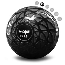 Yes4All Fitness Slam Medicine Ball 15lbs for Exercise Strength Power