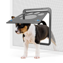 Petleso Hundesk?rmsd?r K?ledyrssk?rmd?r L?sbar hunded?r til sk?rm Nem at installere k?ledyrsd?r til hunde og kat Indvendig st?rrelse 8,25""""? 10,5