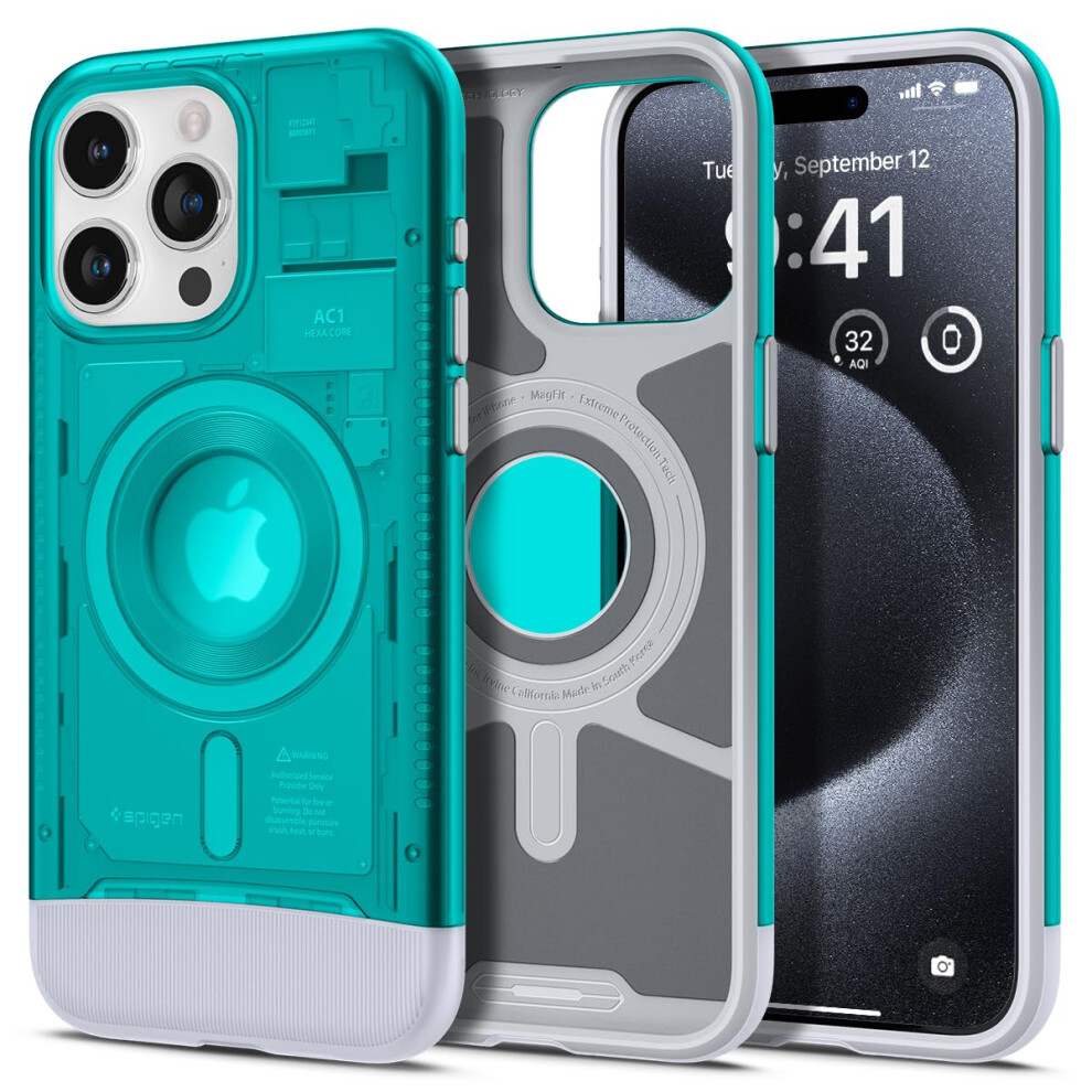 Spigen Magnetic Designed for iPhone 15 Pro case  classic c1 MagFit Mil