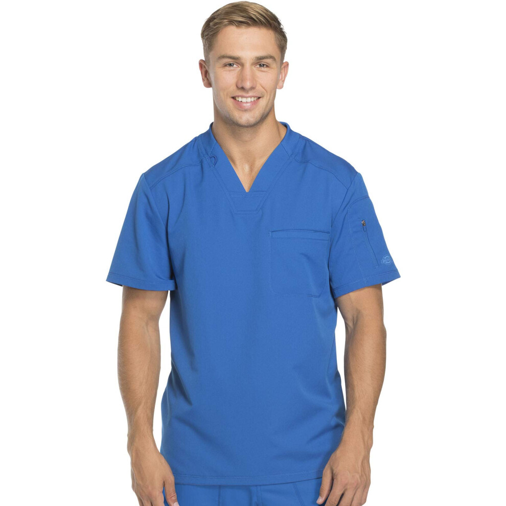 Dickies Dynamix Scrubs for Men  Athletic-Inspired V-Neck chest Pocket