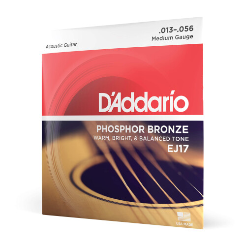 DAddario guitar Strings - Phosphor Bronze Acoustic guitar Strings - EJ