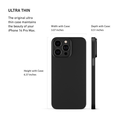 Gel-a-Peel PEEL Ultra Thin iPhone 14 Pro Max Case  Blackout - Minimalist Design | 2