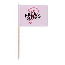 Question Hug Request Socializing Toothpick Flags Marker Topper Party Decoration