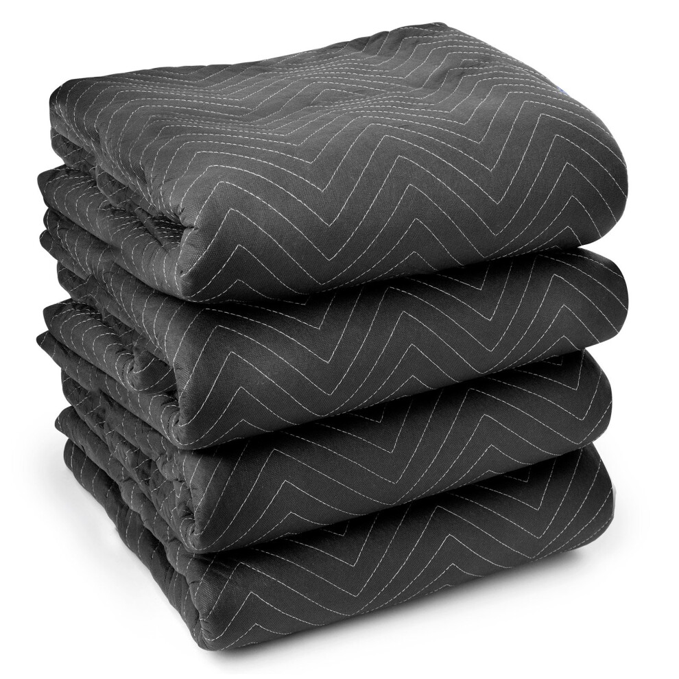 Sure-Max 4 Moving & Packing Blankets - Ultra Thick Pro - 80"""" x 72"""" (
