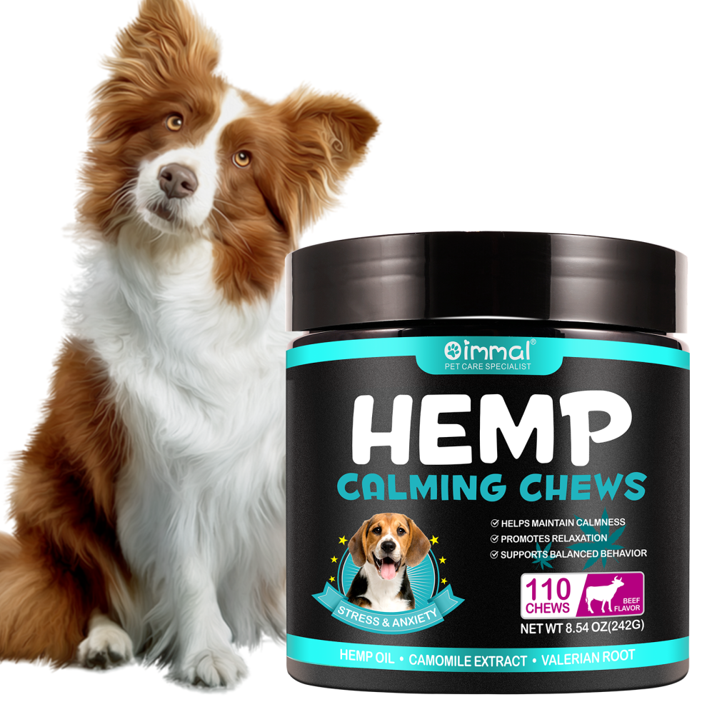 Dog Food Hemp Chews Calming Chews for Dogs Anxiety Relief Treats Beef