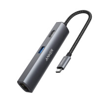 Anker Hub Adapter 5-in-1 Adapter with 4K USB c to HDMI Ethernet Port