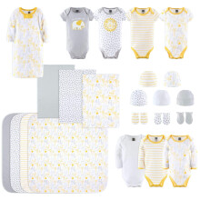 Set regalo corredino per neonati The Peanutshell per neonati o bambine - Set regalo unisex da 23 pezzi per neonati, vestiti per neonati e articol