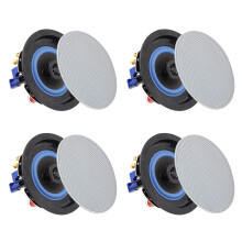 Herdio 4 Inch 320 Watts 2-Way Bluetooth Ceiling Speakers Package Perfe