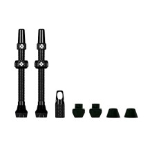 Vαlvulas Muc-Off Tubeless V2 - 44mm Negro | 4 vαlvulas Presta de aluminio de grado aeronαutico 7075 con herramienta de extracciσn de nϊcleo | 44
