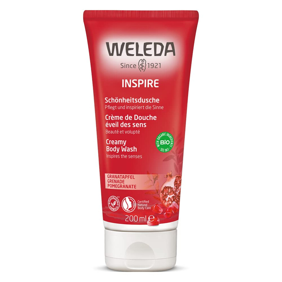 Weleda Replenishing Pomegranate Body Wash  6.8 Fluid Ounce  Gentle Pla