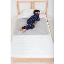 PeapodMats Waterproof Bed Mat - 3 x 3 Light Gray Mattress Protector &