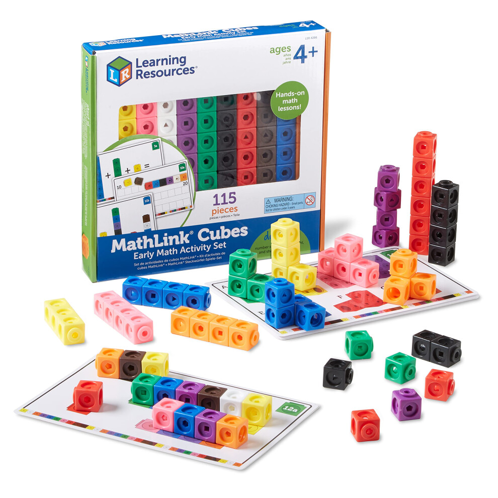 Learning Resources MathLink Cubes Early Math Activity Set - 115 Pieces