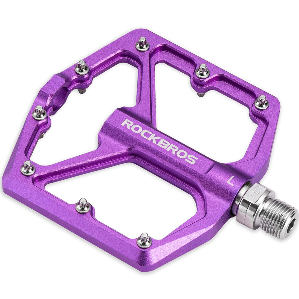 ROCKBROS Mountain Bike Pedals MTB Pedals Bicycle Flat Pedals Aluminum