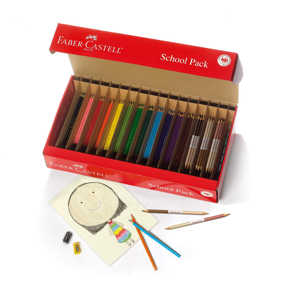 Faber-Castell World Colors Colored Pencil School Pack - Traditional &