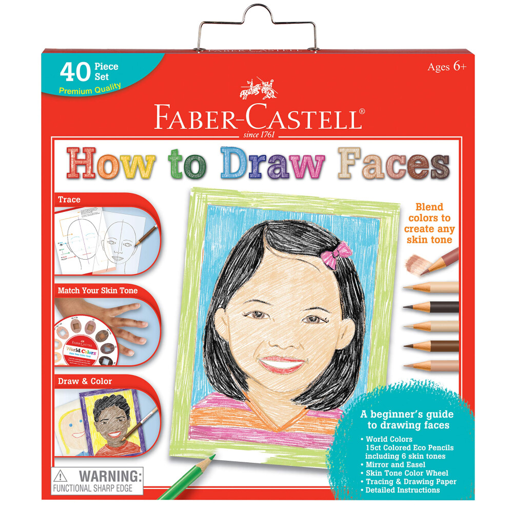 Faber-Castell World Colors How to Draw Faces Kit - Learn to Draw Portr