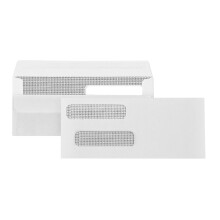 500 Buste di Sicurezza Flip e Seal con Doppia Finestra per Assegni Quickbooks - Misura 3 5/8 x 8 11/16 Pollici