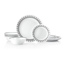 Corelle Vitrelle 18-Piece Service for 6 Dinnerware Set Triple Layer G