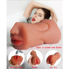3 in 1 Pocket Pussy Realistic Oral Vagina Masturbator Sex Toys