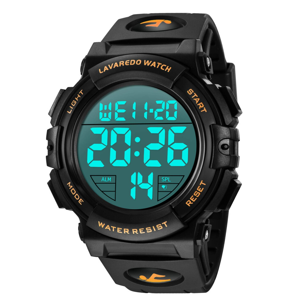 L LAVAREDO Mens Digital Watch - Sports Military Watches Waterproof Out