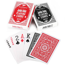LotFancy spillekort 2 pakke Jumbo-indeks med stort tryk (1 sort 1 r?d) Pokerst?rrelse til Texas Hold'em Blackjack Euchre-kortspil