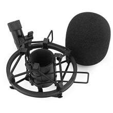 SUNMON SM58 Microphone Shock Mount Holder with Foam Windscreen for Abs