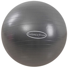 Fitvids Ball d'Exercice Antidérapant Antiburst avec Pompe Rapide - 2 - 15-18in (38-45cm), S - Gris