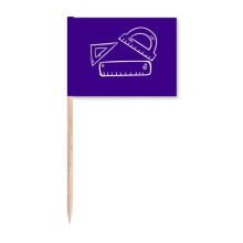 Ruler Aids Learning Art Deco Fashion Toothpick Flags Marker Topper Party Decoration