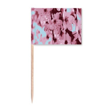 japanese cherry blossom toothpick flags marker topper party decoration