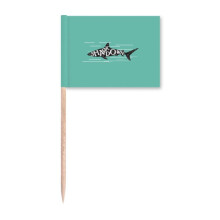 Shark Drop Outline Swimng Toothpick Flags Marker Topper Party Decoration