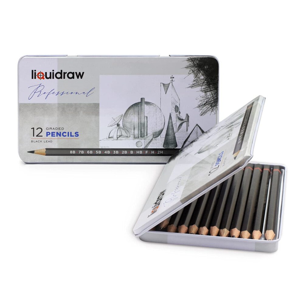 Liquidraw Drawing Pencils For Sketching  Set of 12  graded Sketch Penc-image-OPC-PFKZW2R-NEW