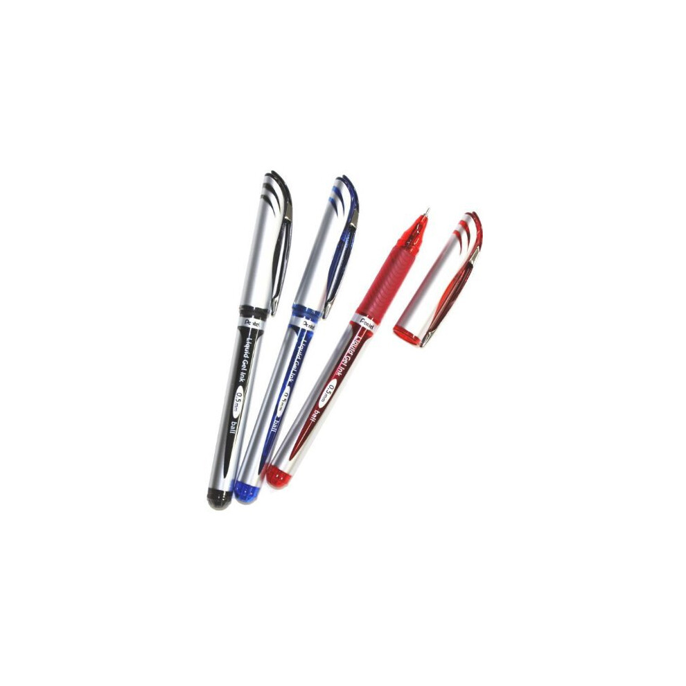 Pentel Energel stick Liquid Gel Pen  0.5mm  Fine Line  Needle Tip  Bla