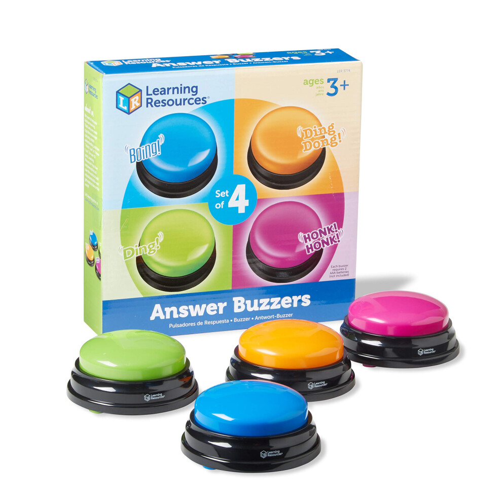 Learning Resources Answer Buzzers - Set of 4  Ages 3+  Assorted Colore