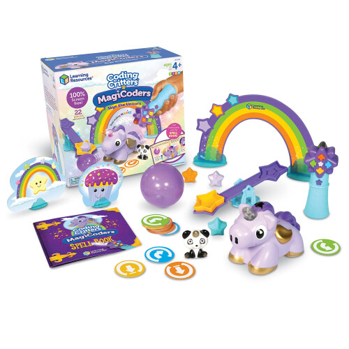 Learning Resources Learning Resources Coding Critters MagiCoders: Skye the Unicorn  Screen-Free Early Coding Toy For Kids  Interactive STEM Coding Pet  22 Pieces  Ages 4