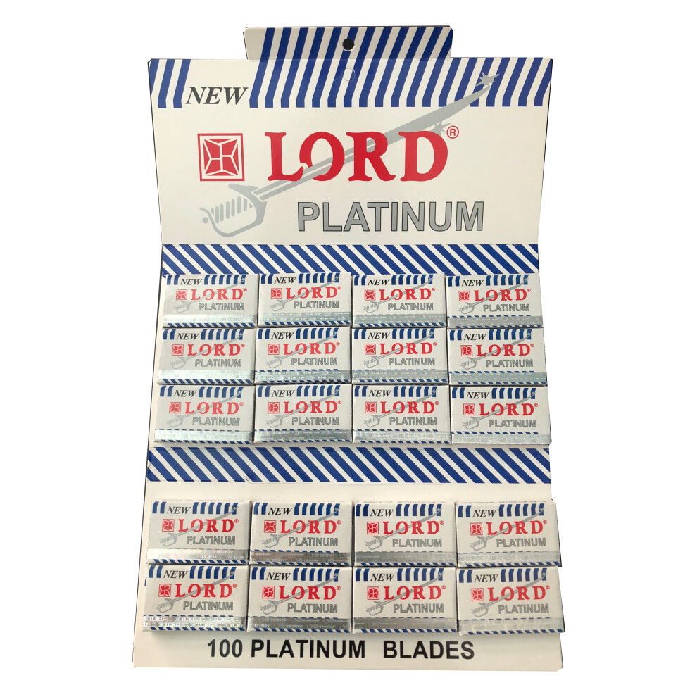 100 Lord Platinum Double Edge Razor Blades