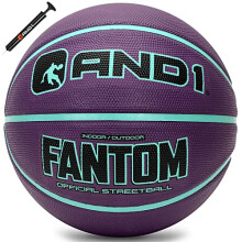 Pallacanestro in gomma AND1 Fantom: misura regolamentare ufficiale 7 (29,5 pollici) - Streetball con costruzione a canale profondo realizzato per