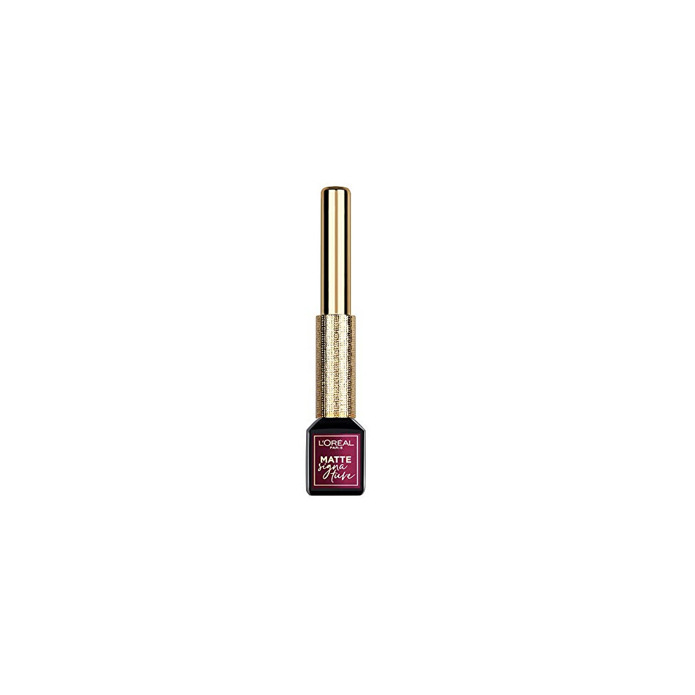 LOreal Paris Makeup Matte Signature Liquid Dip Eyeliner  Waterproof  Precise and Easy Application  All Day Wear  Vivid Matte Finish  Burgundy  007 fl