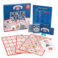 Brybelly Poker Keno Set med Kort och Pokerchips - Familjespel för Vuxna