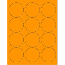 NextDayLabels Confezione da 50 fogli 8-1/2 x 11"" Etichette fluorescenti per stampanti laser e a getto d'inchiostro (Arancione fluorescente 2-1/2""