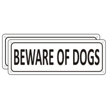 (2 Pack) Waarschuwingsborden voor Honden voor Omheining, 10" x 3.5" Aluminium Hond Waarschuwingsbord
