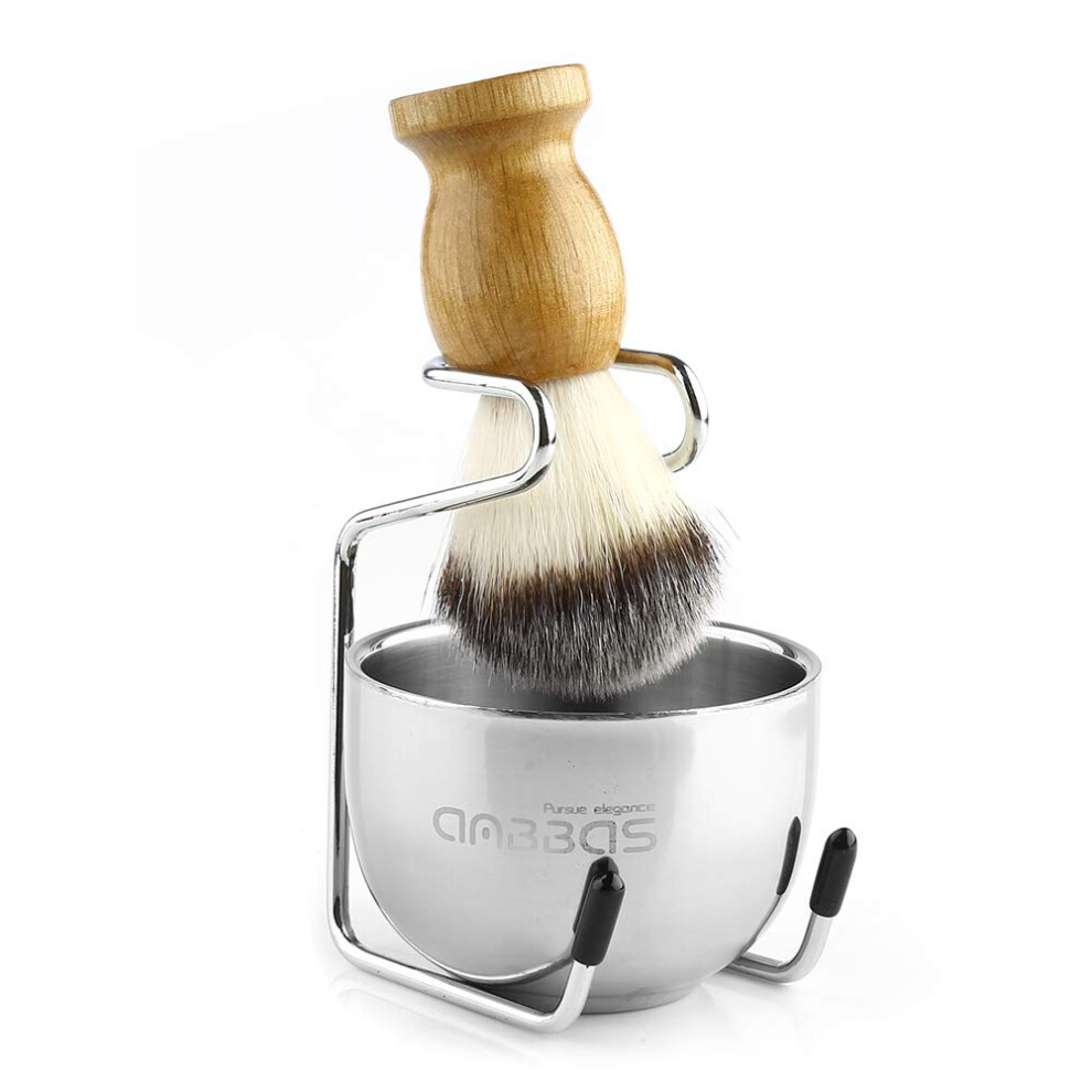 Anbbas Shaving Brush Set for Men 3in1 Vegan Style Synthetic Badger Hai