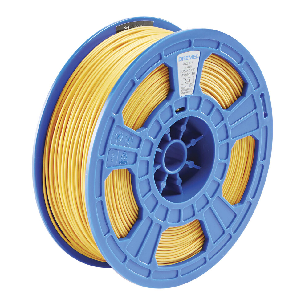 Dremel DigiLab PLA-GOL-01 3D Printer Filament  1.75 mm Diameter  0.75