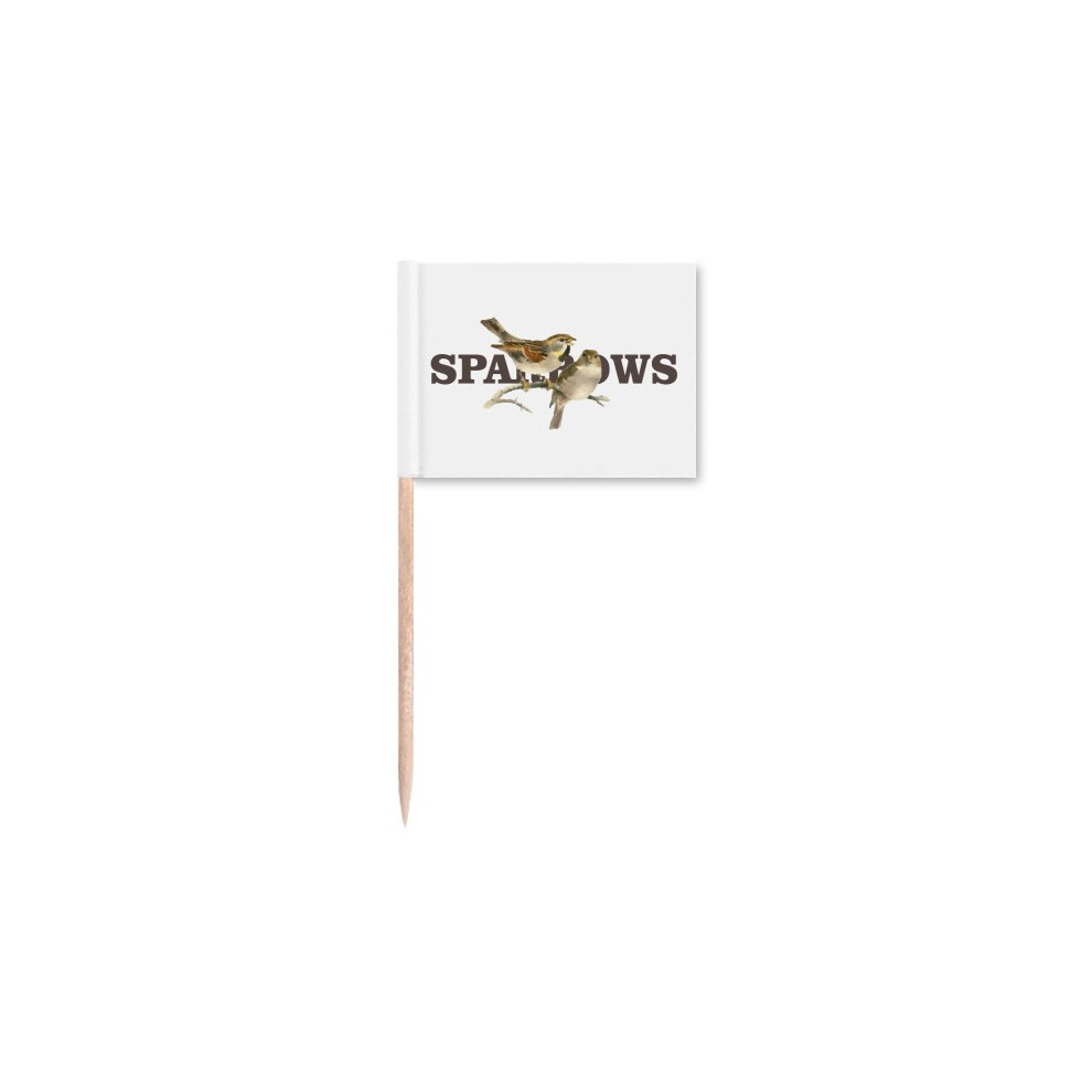 Sparrows Birds Animals Food Love Toothpick Flags Marker Topper Party Decoration-image-OPC-PFM2BWQ-NEW