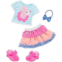 Glitter Girls - Abito di Moda Poodle Cuddles con Fiocco per Capelli - Vestiti e Accessori per Bambole da 14 pollici