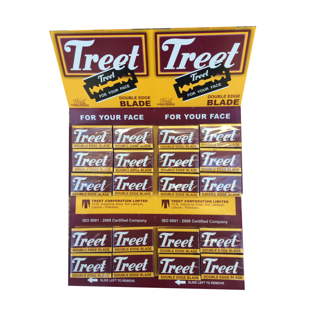 200 Treet Carbon Double Edge Razor Blades