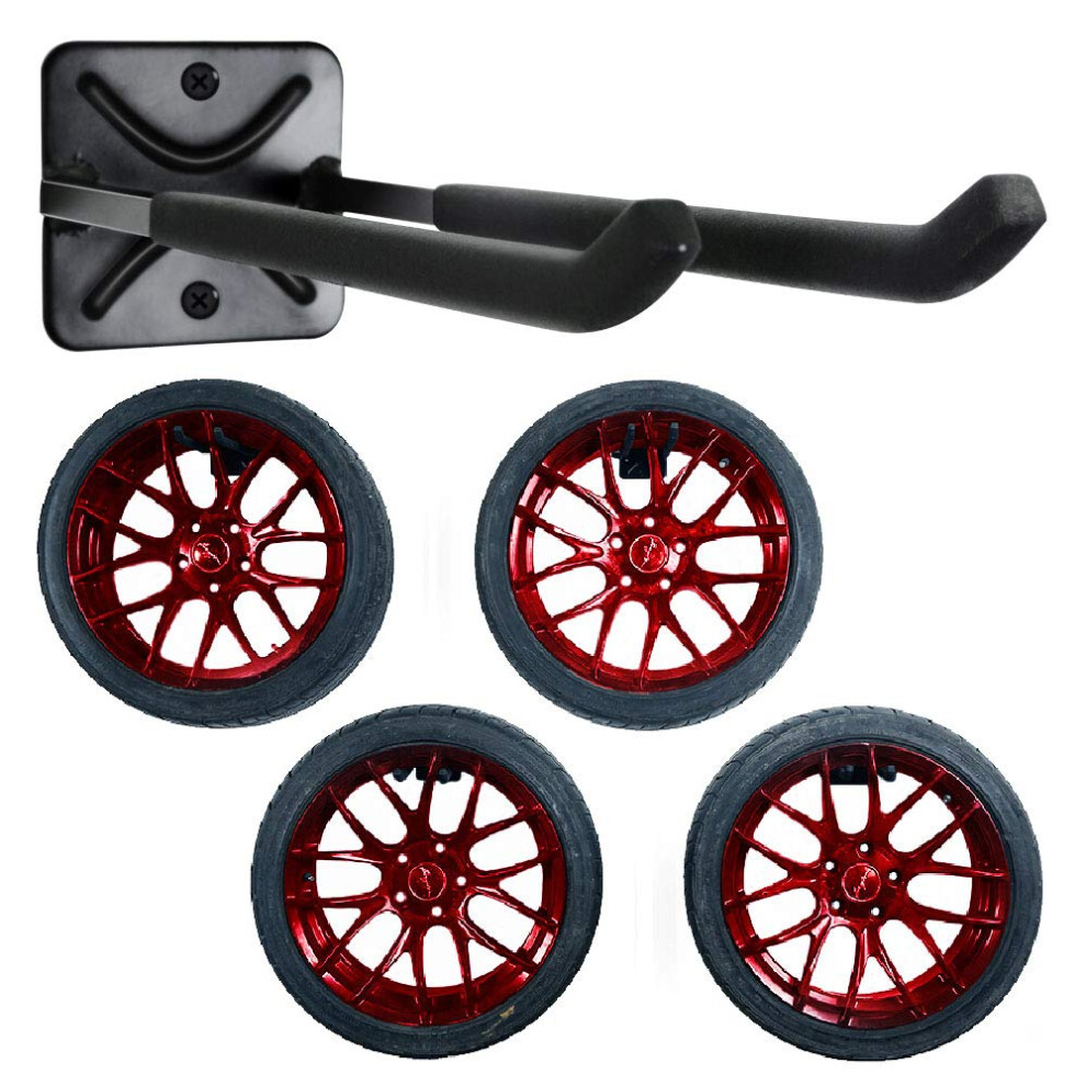 Heavy Duty Garage Tires Hooks Wall Mounted Hanger Tool Organizer Rack 8414759222293
