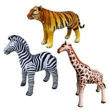 Jet Creations Safari 3 Pack Giraffe Zebra Tiger Inflatable Air Stuffed