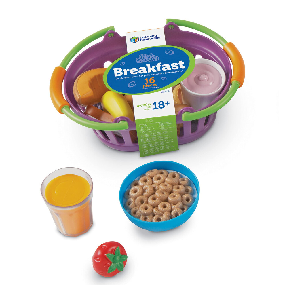 Learning Resources New Sprouts Breakfast Foods Basket - 16 Pieces  Age