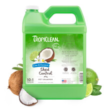 TropiClean Deshedding Hundeshampoo, professionelles Shampoo, schnelle Haarentfernung, welpensicher, 1 Gallone